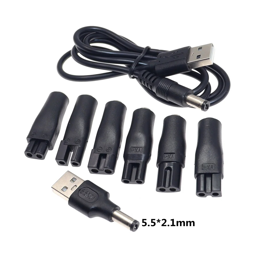 Beard Trimmer - 8 stuks vervangende voedingskabels 5V oplader