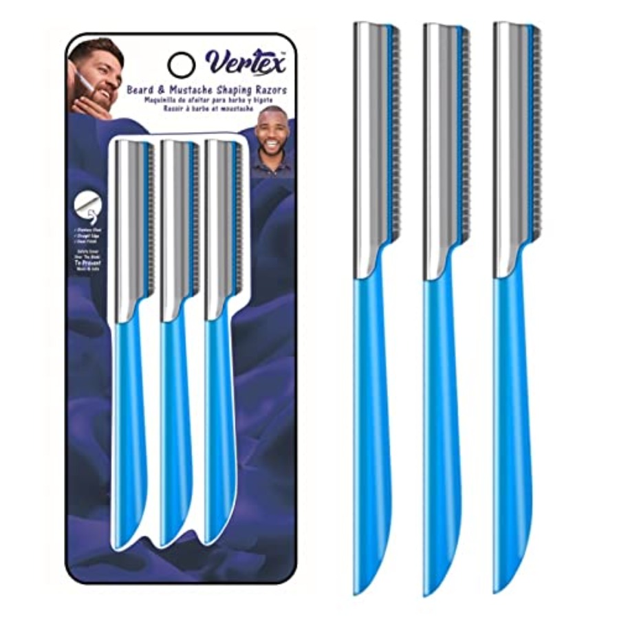 Mens Grooming Travel Kit - Baardvormgevend scheermesje, snor- en wenkbrauwtrimmer, reis