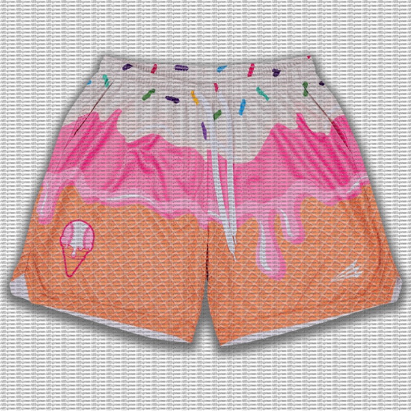 Shaving Cream - Volledig bedrukte shorts met gesmolten ijsjesmotief,