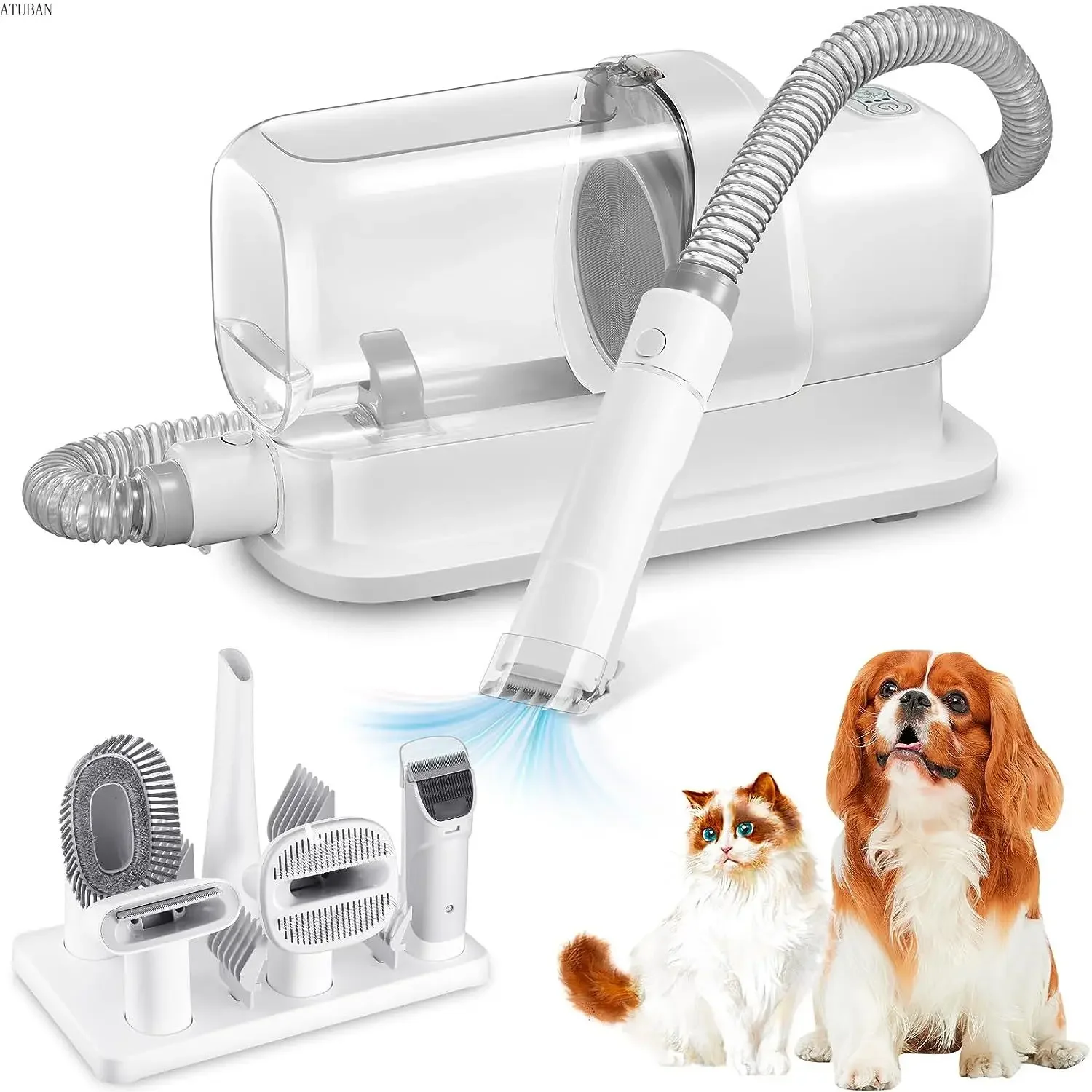 Grooming Kit - STLFLuxury Hondenverzorgingsset met 2,3L Grotere Haarstofzuiger