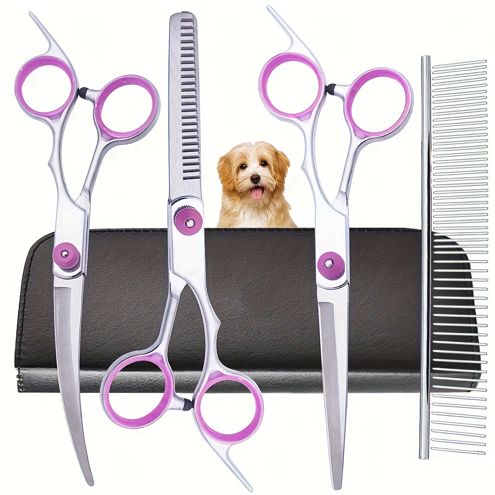 Grooming Scissors - 5-delige professionele hondentrimset van roestvrij staal,