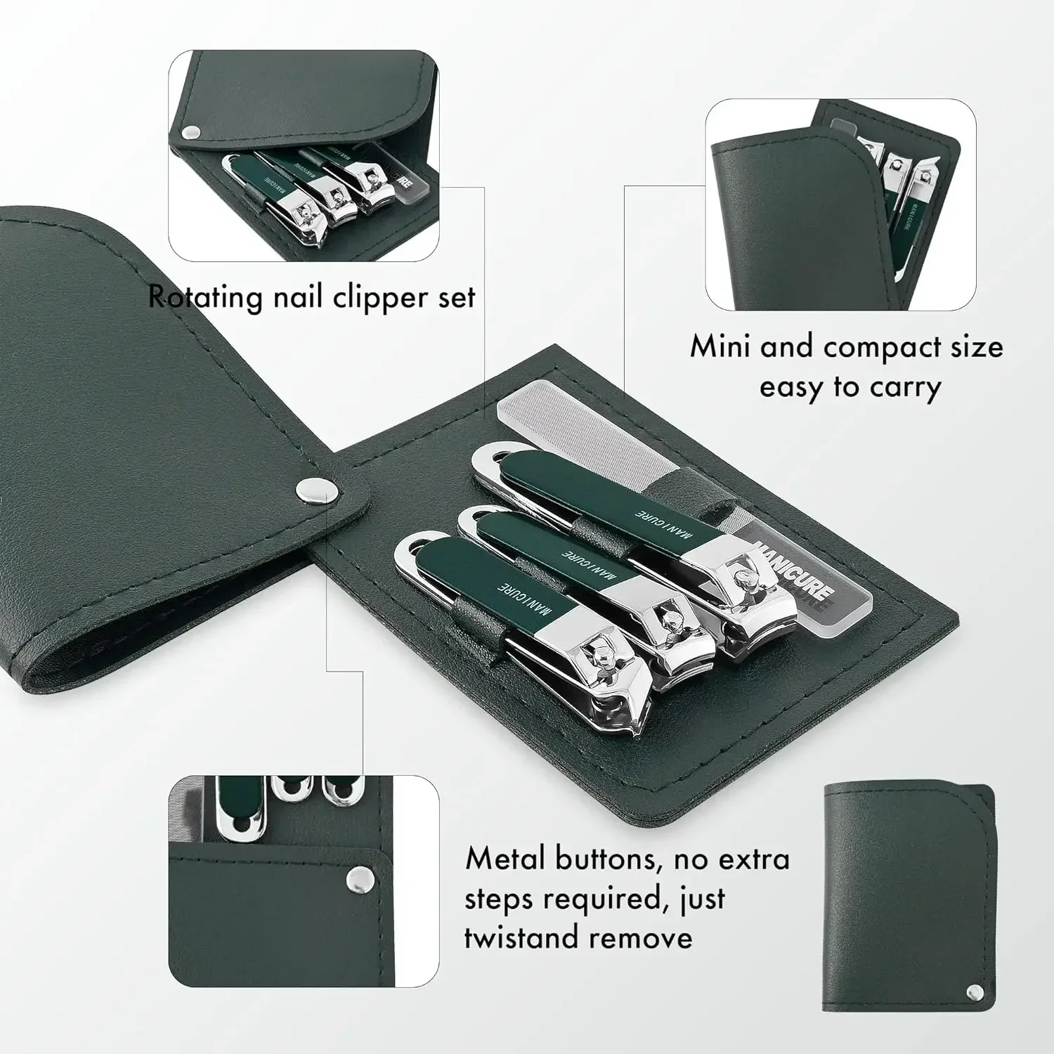 4-delige nagelknipperset voor  - Mens Grooming Travel Kit recensie en prijs