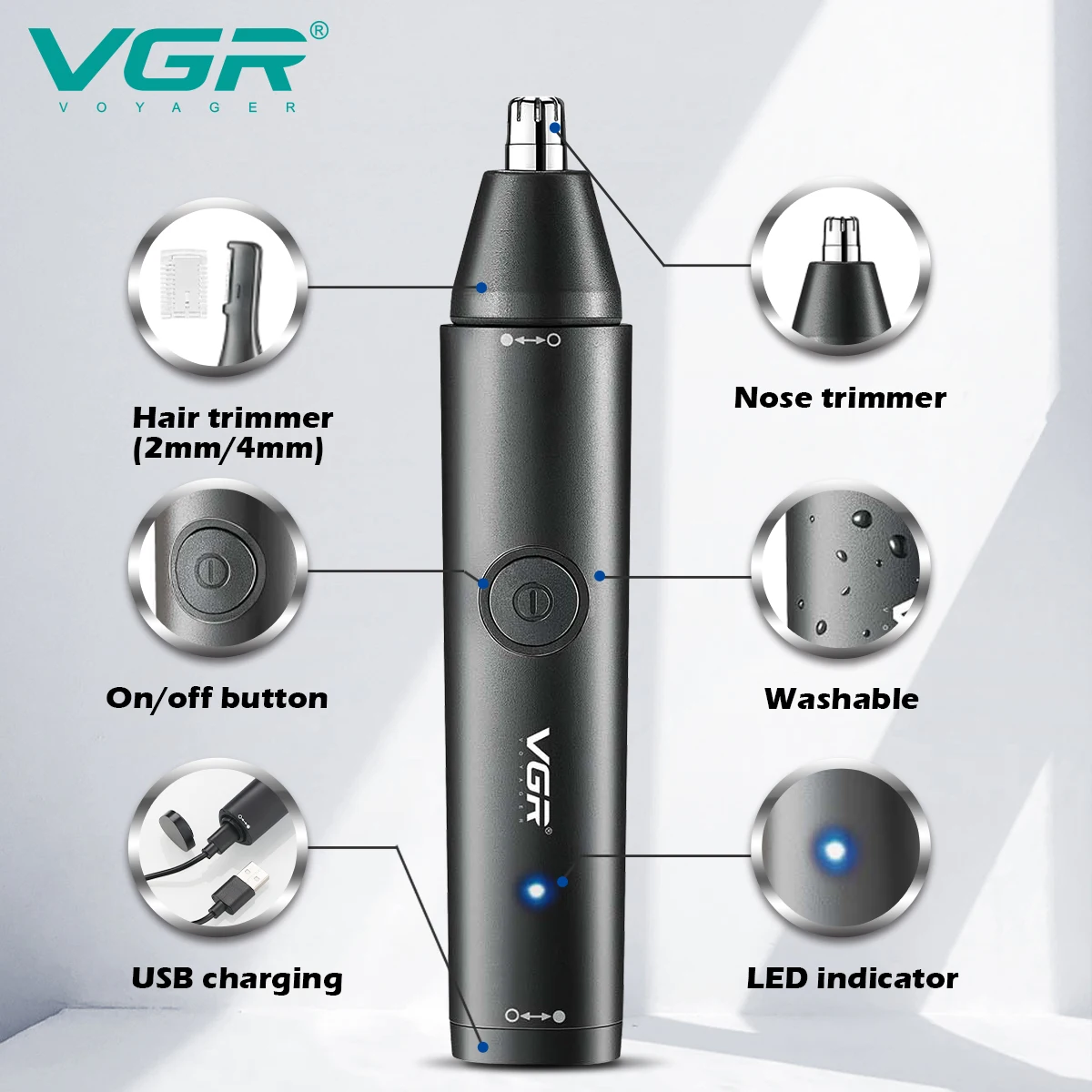 VGR Wasbare neushaartrimmer Ba - Nose Trimmer recensie en prijs