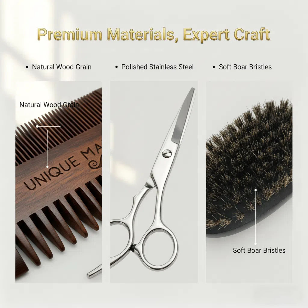 UNIQUE MAN baardset voor heren - Grooming Kit recensie en prijs