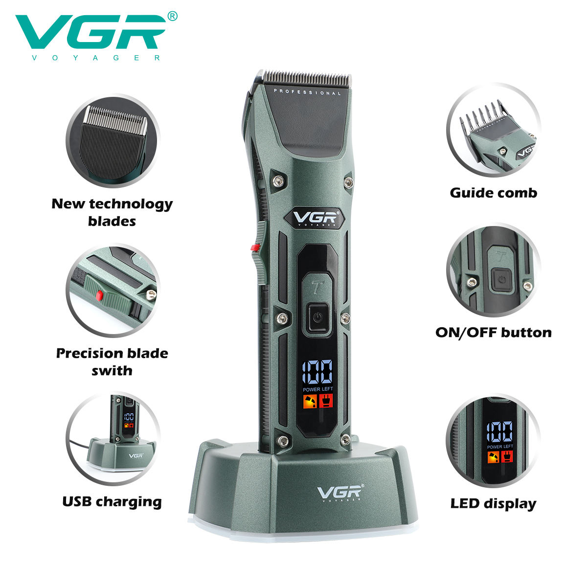 VGR V-696 Nieuwe metalen popul - Electric Shaver Rotary recensie en prijs